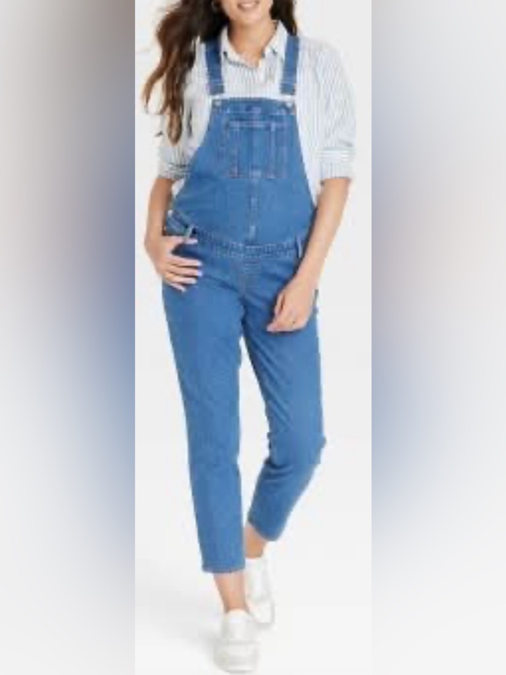 NWT Isabel Maternity by Ingrid & Isabel Denim Overalls- Medium Wash